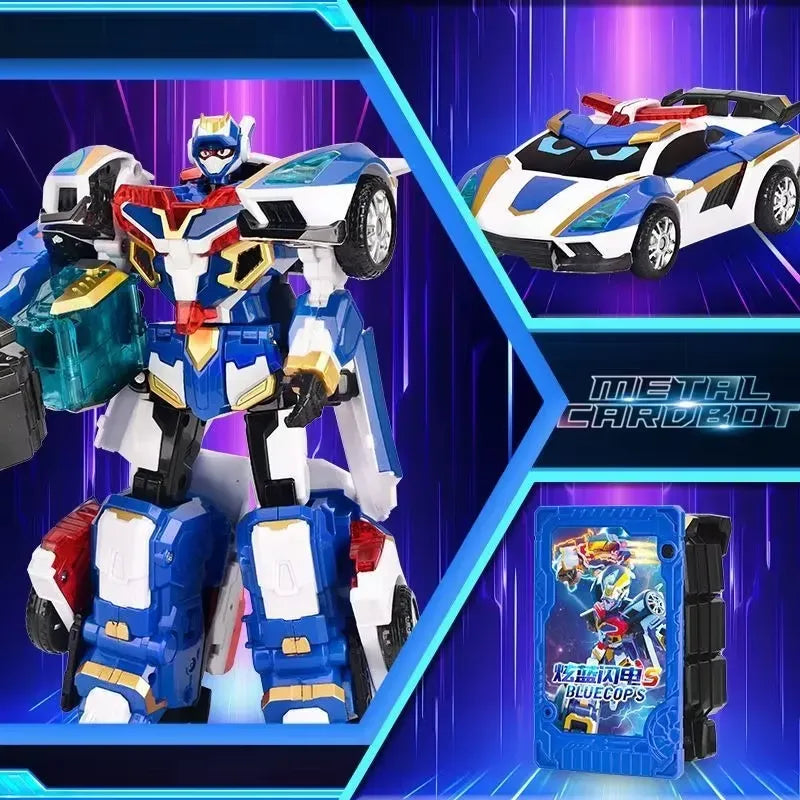 Metal Cardbot Blue Cop S Action Figure