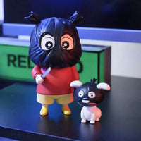 NiuZi Studio Robber Shinchan & Shiro Figurine (6 cm)