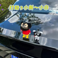 NiuZi Studio Robber Shinchan & Shiro Figurine (6 cm)