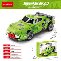 LB 9140 Sports Pull Back Car Building Blocks