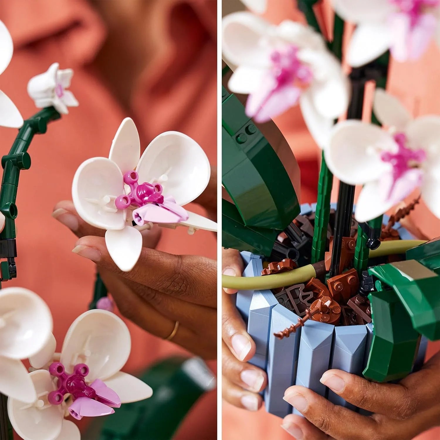 Orchid Flowers Botanical Building Blocks (608 Pcs)