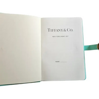 Tiff & Co. Signature Teal and White Notebook
