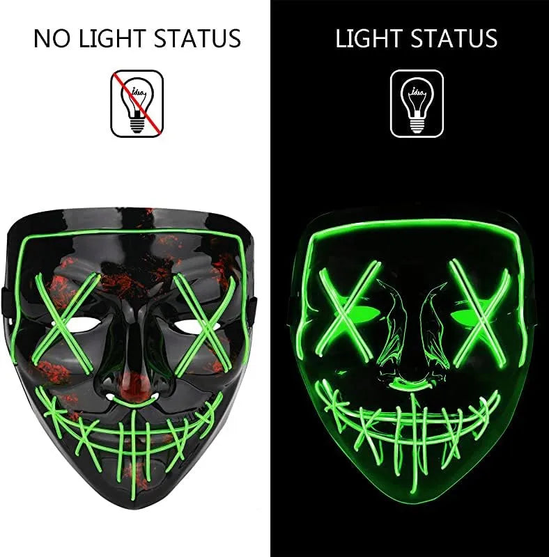 Neon Nightmare Illuminating Party Mask
