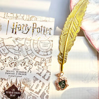 Hogwarts Academia Golden Feather Bookmark