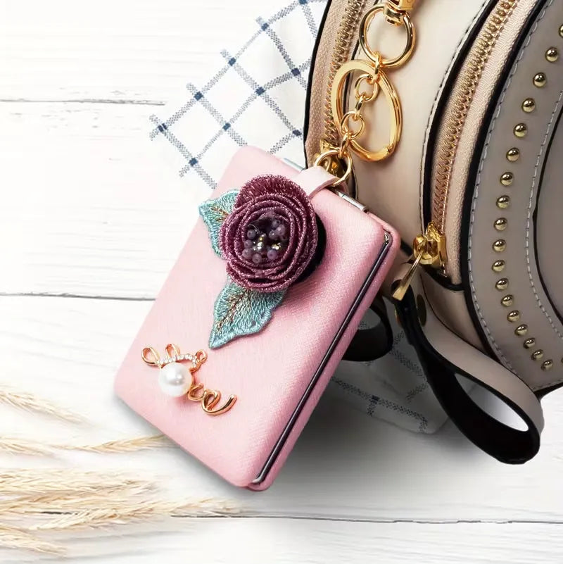 Decorated Folding Mirror Keychain