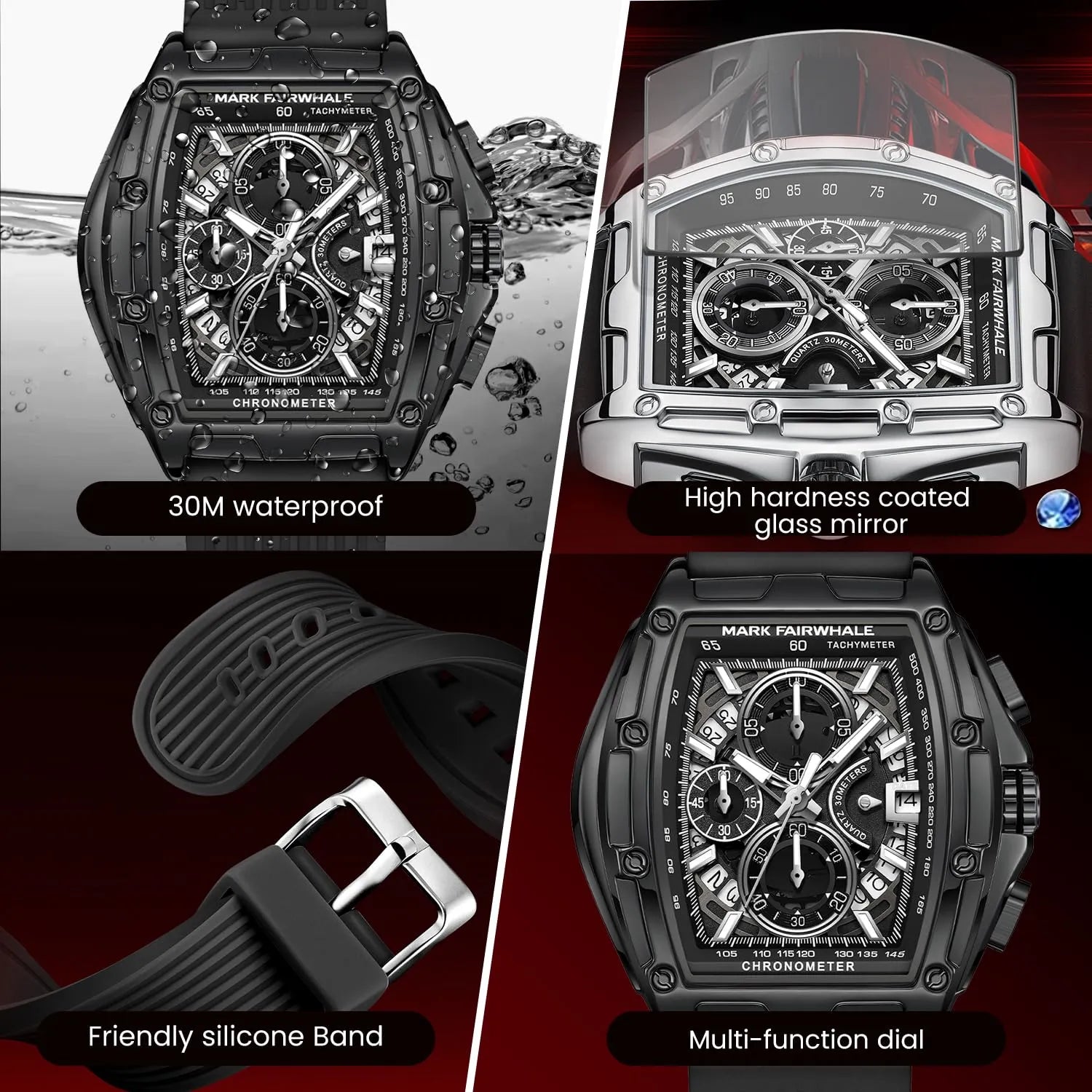 Mark Fairwhale Tonneau Chronograph Watch