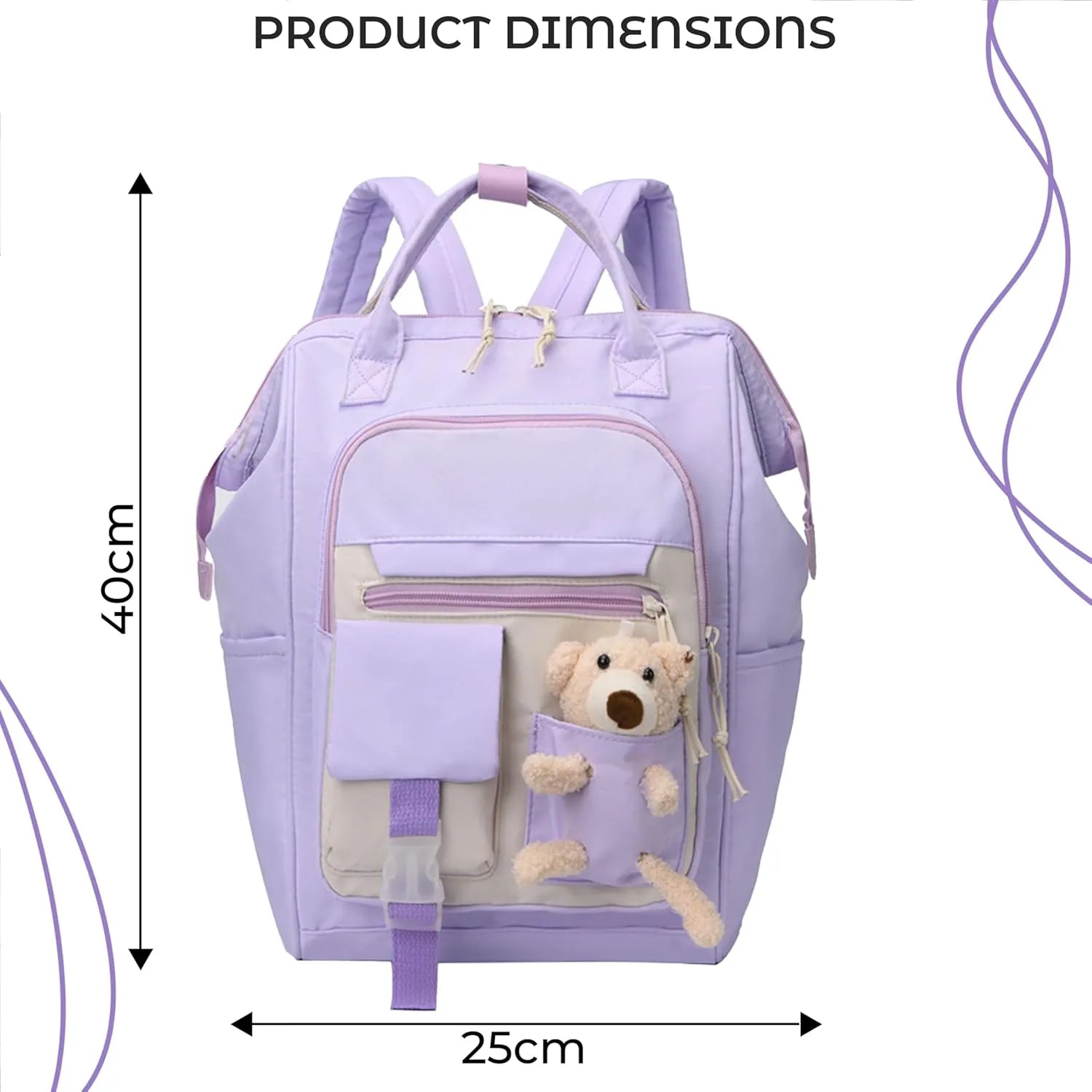 Pastel Kawaii Teddy Bear Backpack