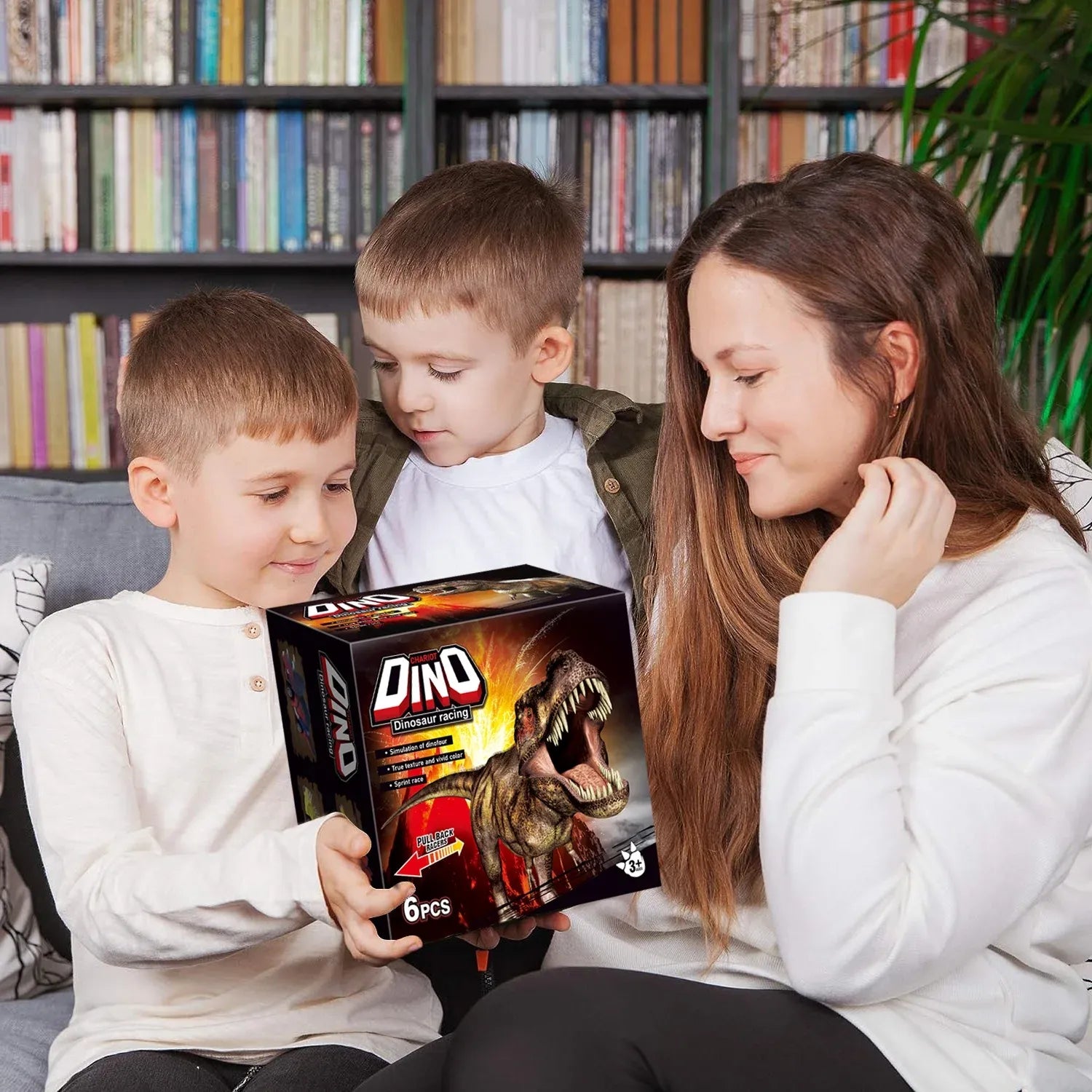 Prehistoric Dinosaur Pull Back Cars (Set of 6)