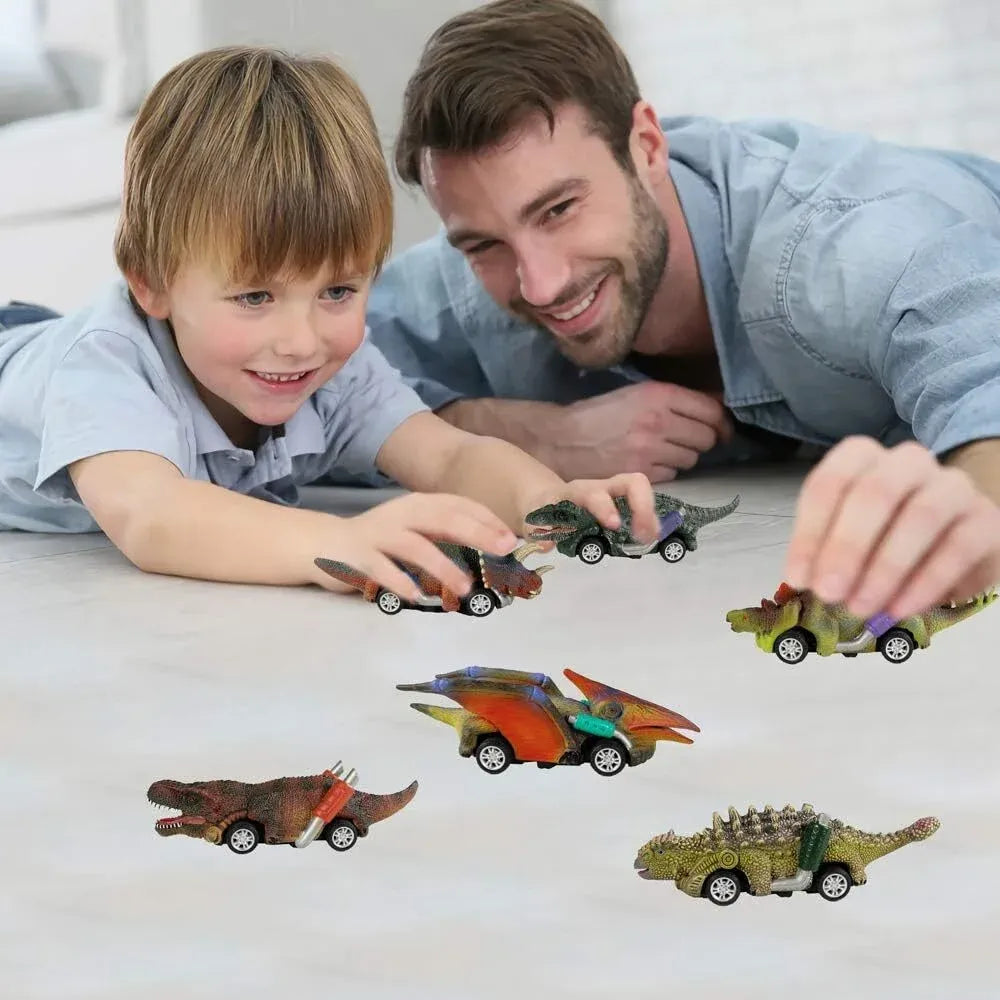 Prehistoric Dinosaur Pull Back Cars (Set of 6)