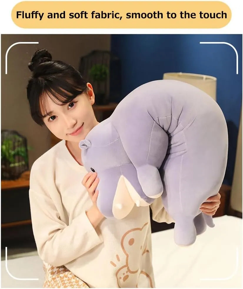 Hug Buddy Hippo Plush Pillow