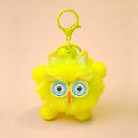 Owl Puff Ball Pom Pom Plush Keychain