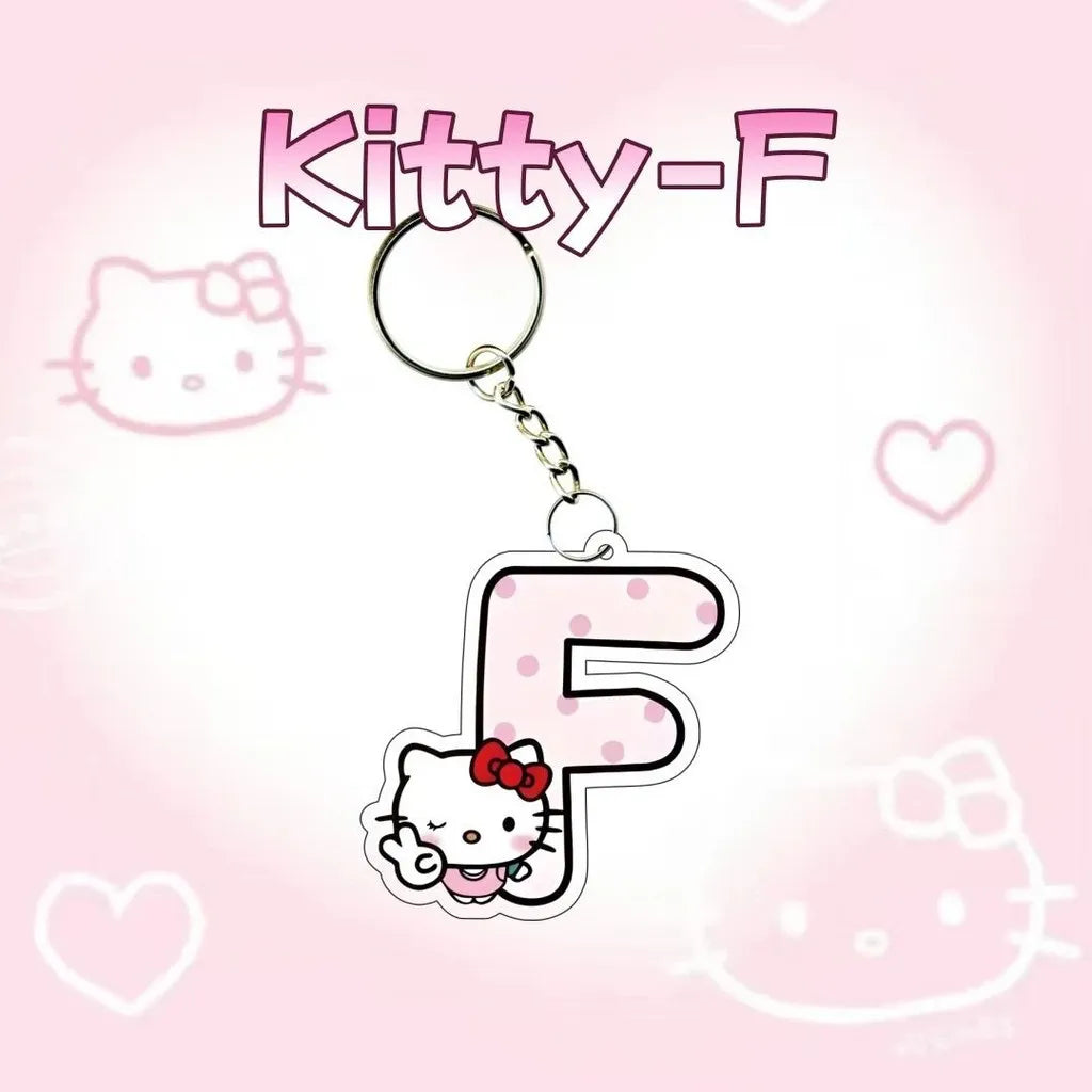 Hello Kitty Personalised Letter Keychain