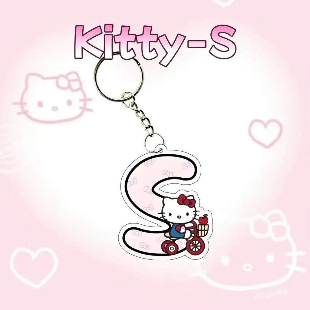 Hello Kitty Personalised Letter Keychain