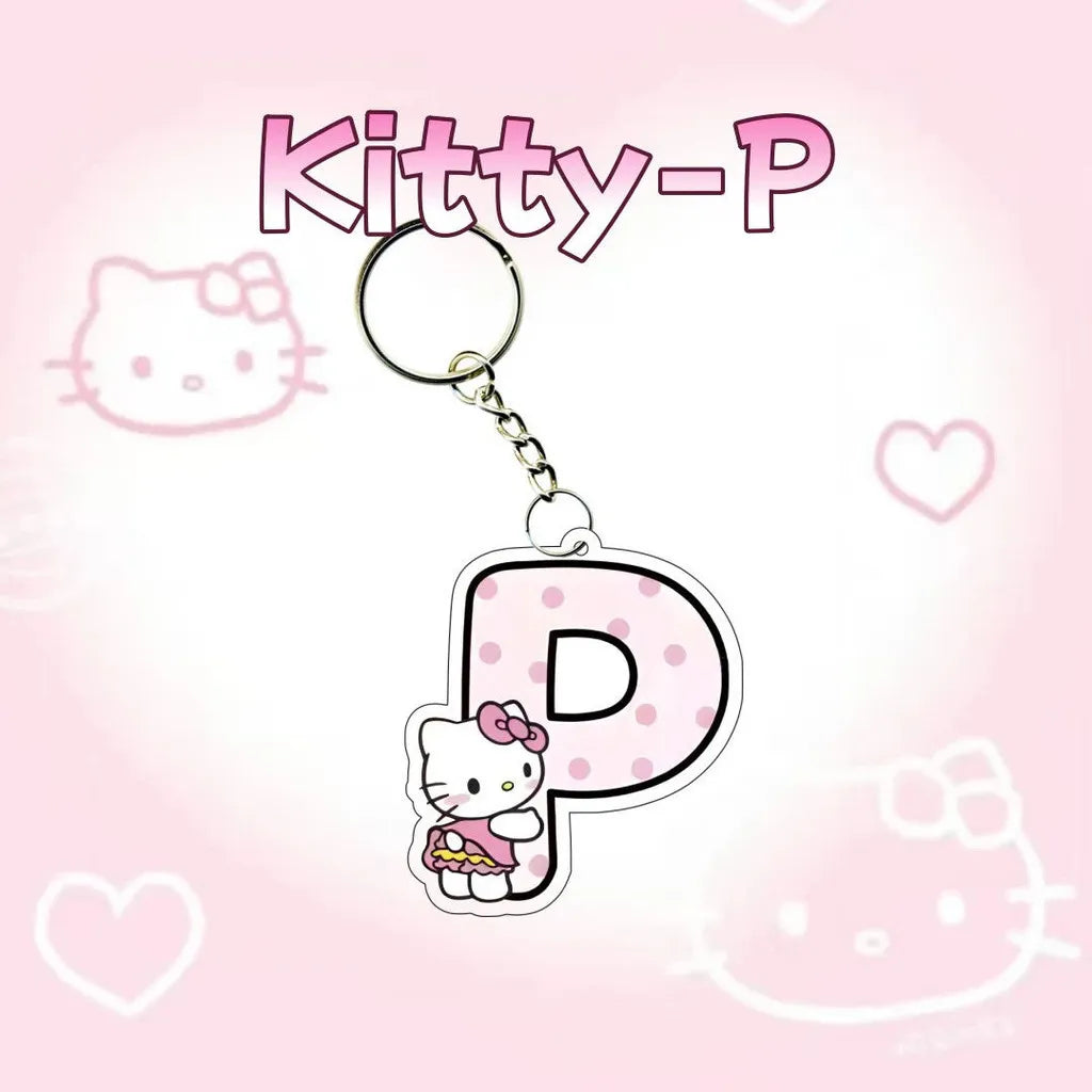 Hello Kitty Personalised Letter Keychain