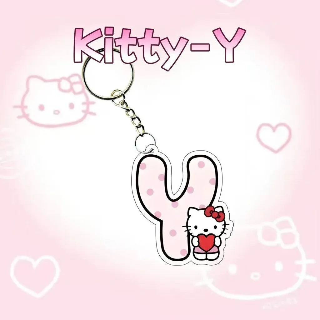 Hello Kitty Personalised Letter Keychain