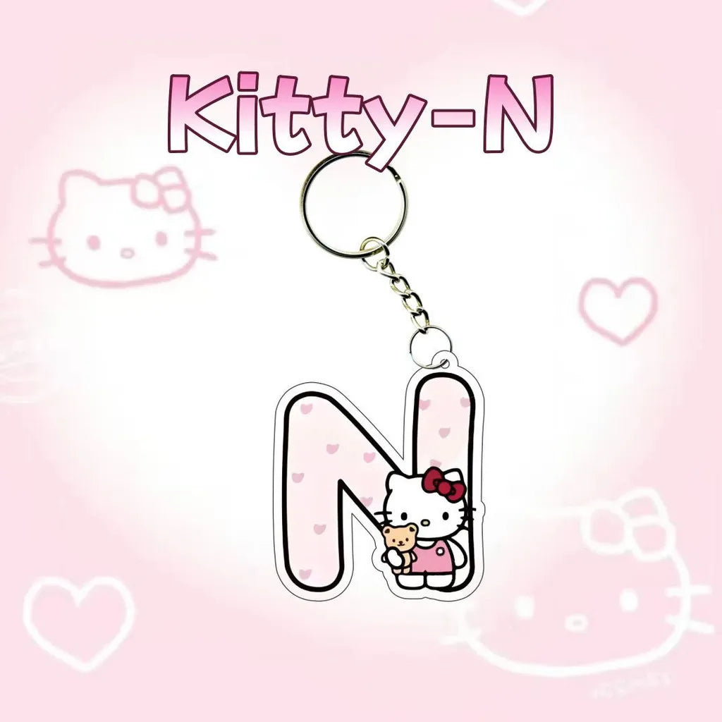 Hello Kitty Personalised Letter Keychain