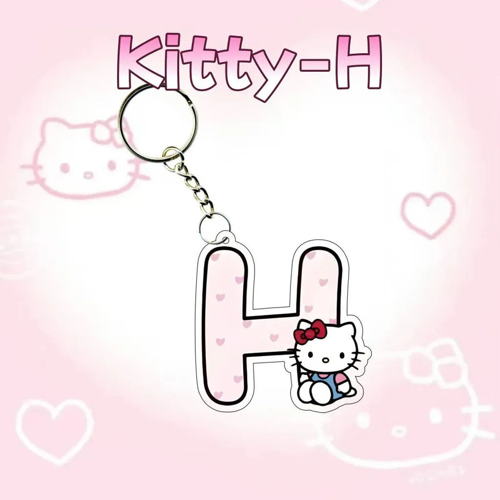Hello Kitty Personalised Letter Keychain
