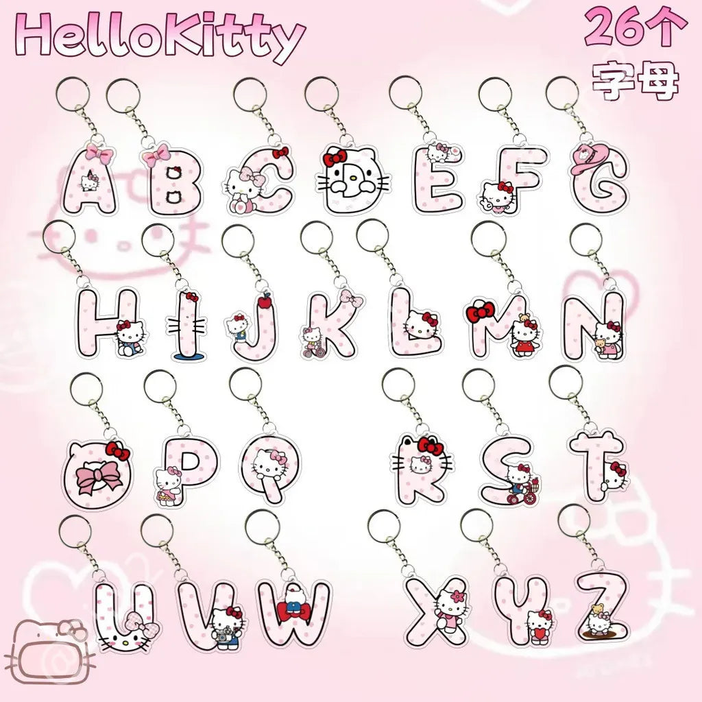 Hello Kitty Personalised Letter Keychain