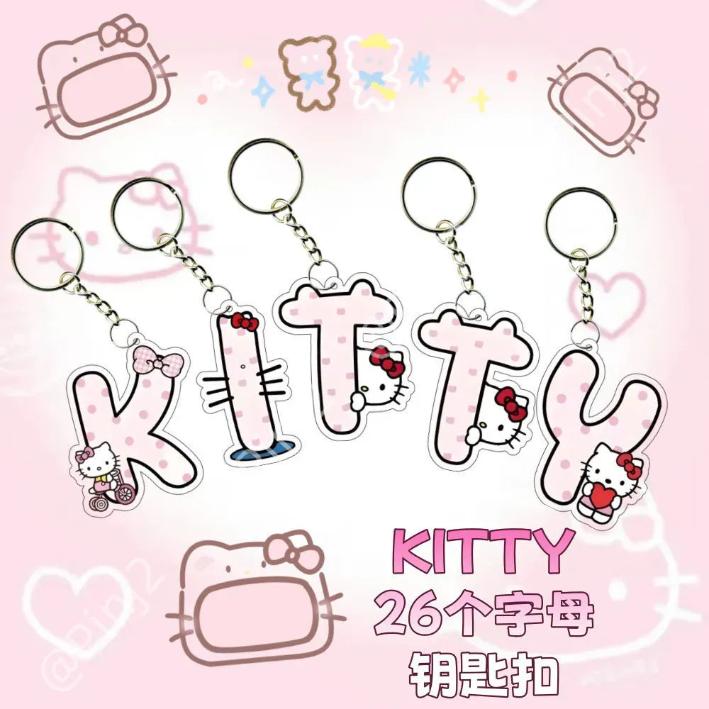 Hello Kitty Personalised Letter Keychain