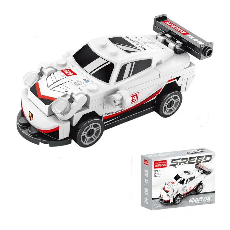 LB 9140 Sports Pull Back Car Building Blocks
