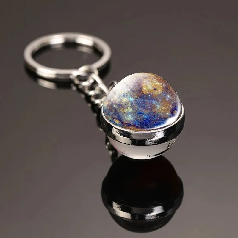 Galactic Solar System Ball Keychain