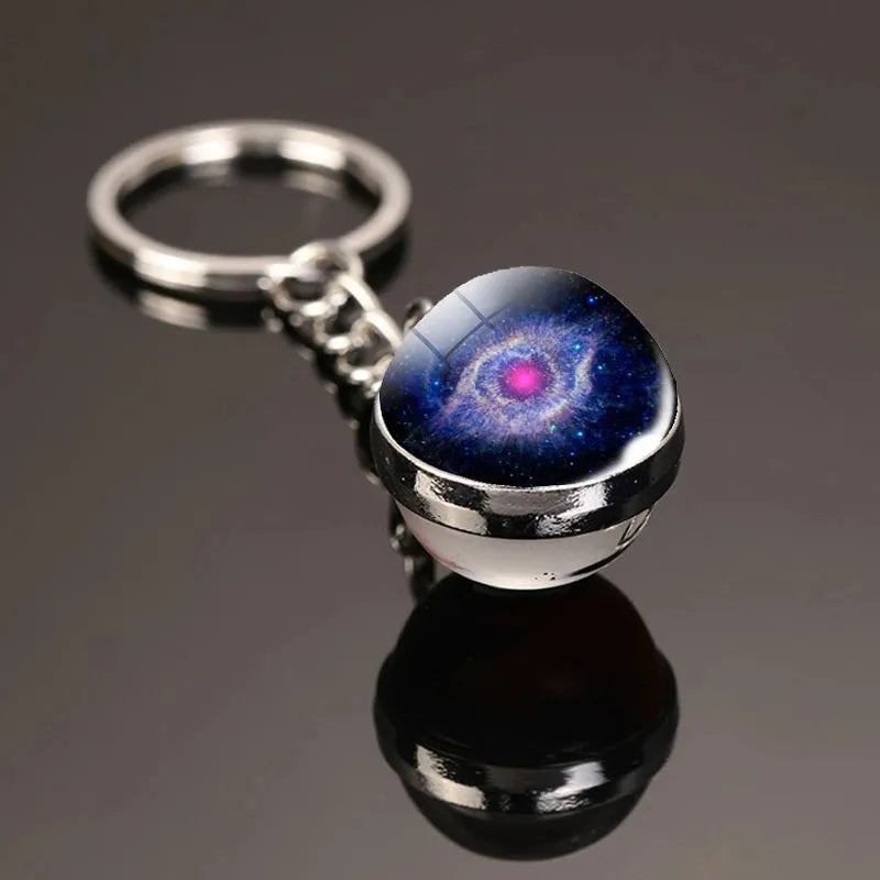 Galactic Solar System Ball Keychain