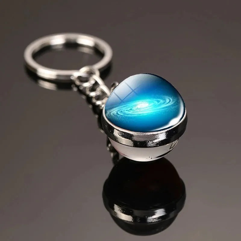 Galactic Solar System Ball Keychain
