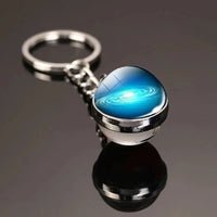 Galactic Solar System Ball Keychain