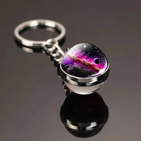 Galactic Solar System Ball Keychain