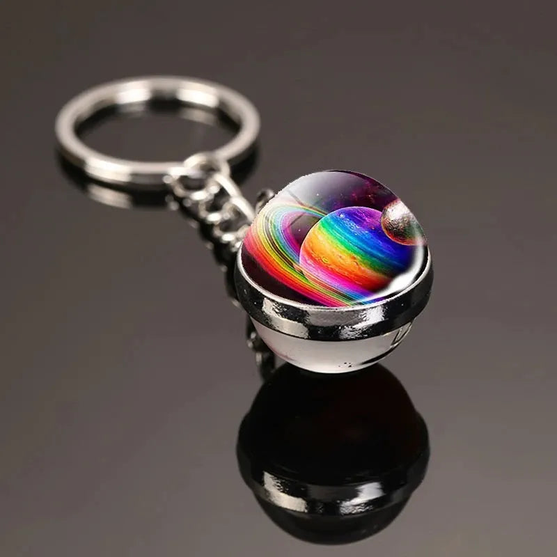 Galactic Solar System Ball Keychain