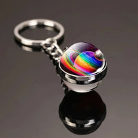 Galactic Solar System Ball Keychain