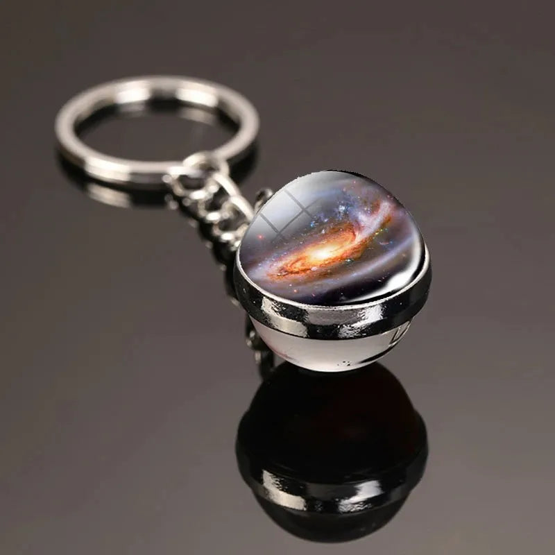 Galactic Solar System Ball Keychain