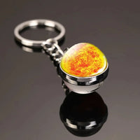 Galactic Solar System Ball Keychain