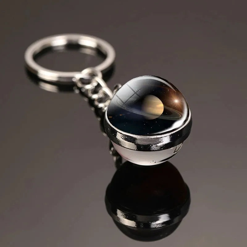 Galactic Solar System Ball Keychain