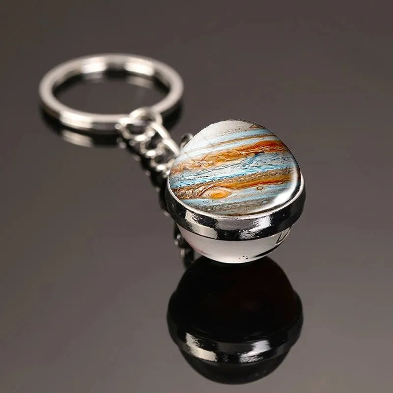 Galactic Solar System Ball Keychain