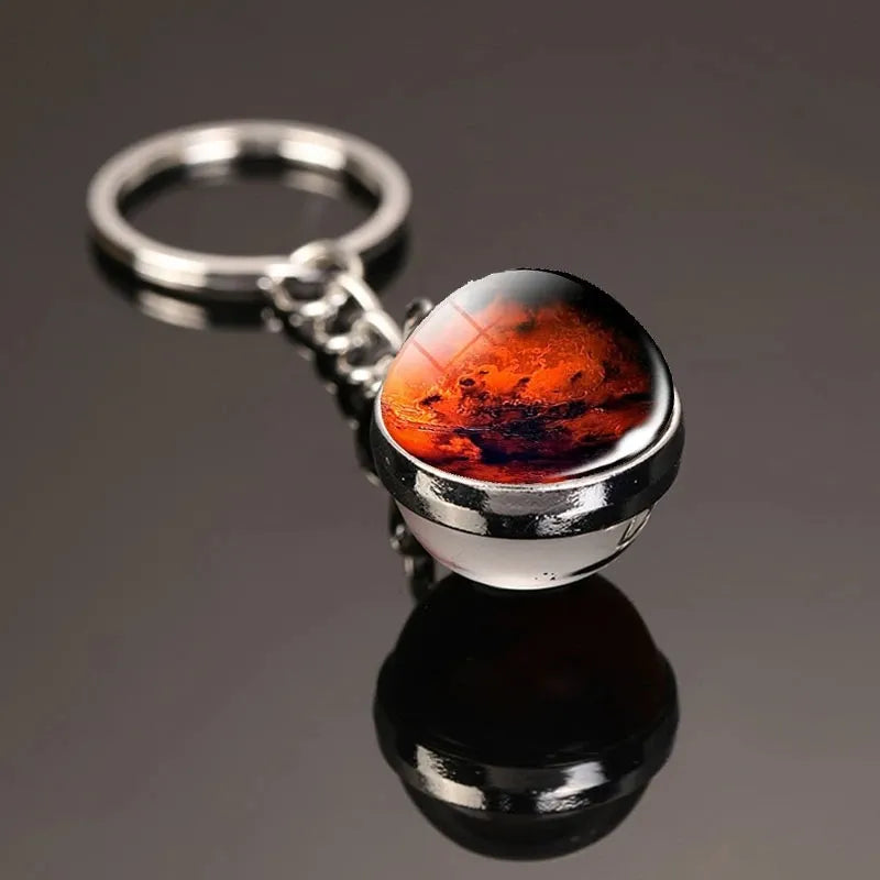Galactic Solar System Ball Keychain