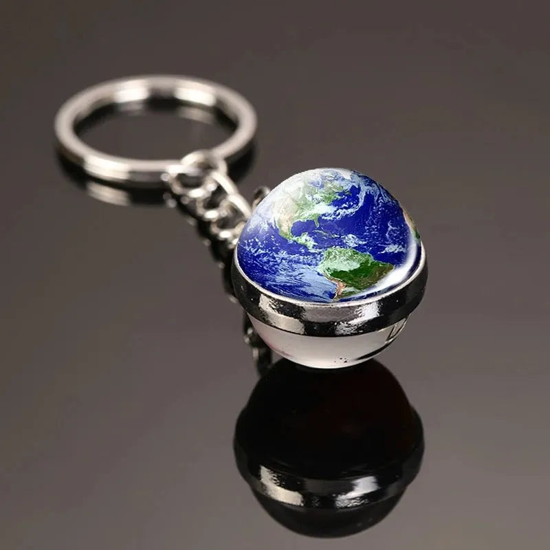 Galactic Solar System Ball Keychain