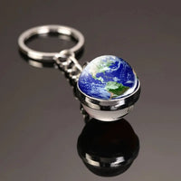 Galactic Solar System Ball Keychain
