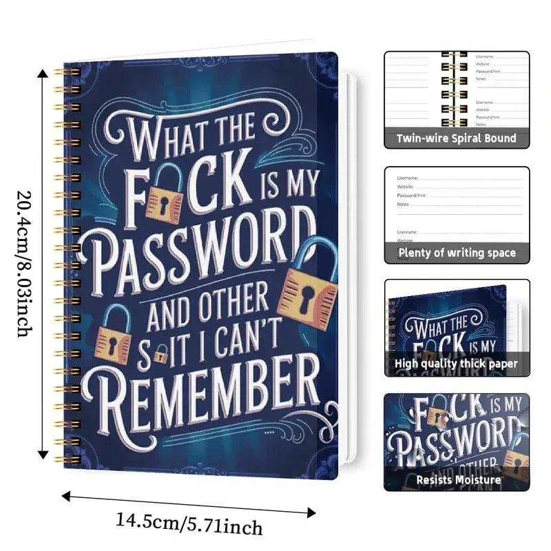 Brain Backup Funny Password Journal