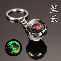 Galactic Solar System Ball Keychain