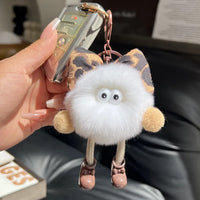 Glow Gaze Soot Sprite Pom Pom Keychain