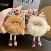 Glow Gaze Soot Sprite Pom Pom Keychain