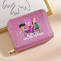 K-Pop Demon Hunters Glitter Compact Zipper Wallet
