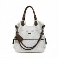 Bohemian Dual-Tone Slouchy Hobo Shoulder Bag