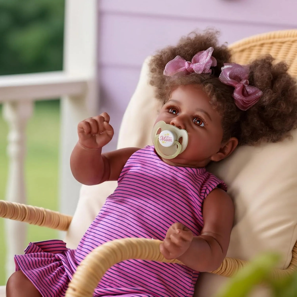 Afro-Puffs Reborn Baby Girl Heirloom Doll