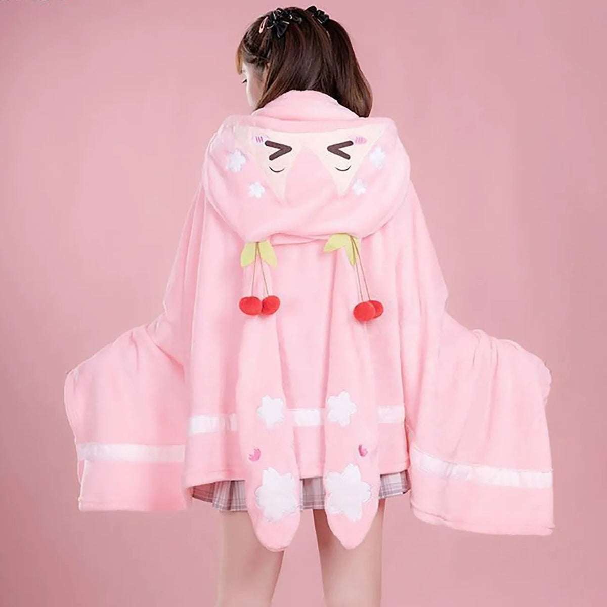 Sakura Spring Miku Wearable Hooded Blanket Cloak