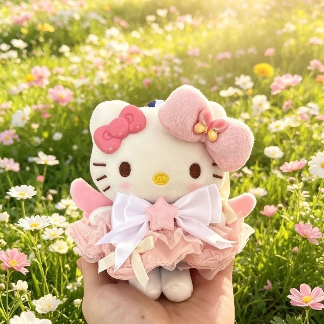 Hello Kitty Pastel Fairy Tutu Plush Keychain
