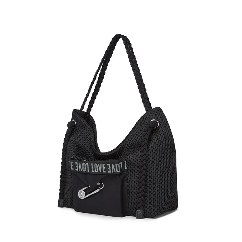 Urban Punk Breathable Mesh Slouchy Hobo Bag