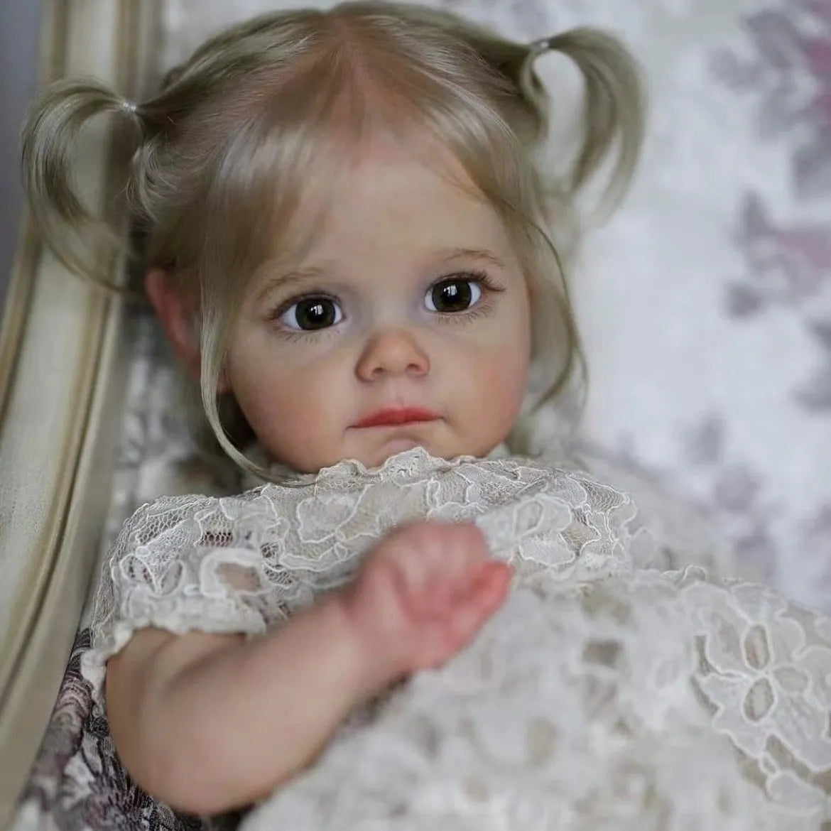 Blonde Pigtails Reborn Toddler Keepsake Doll