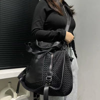 Tactical Mesh Oversized Slouchy Duffel Tote